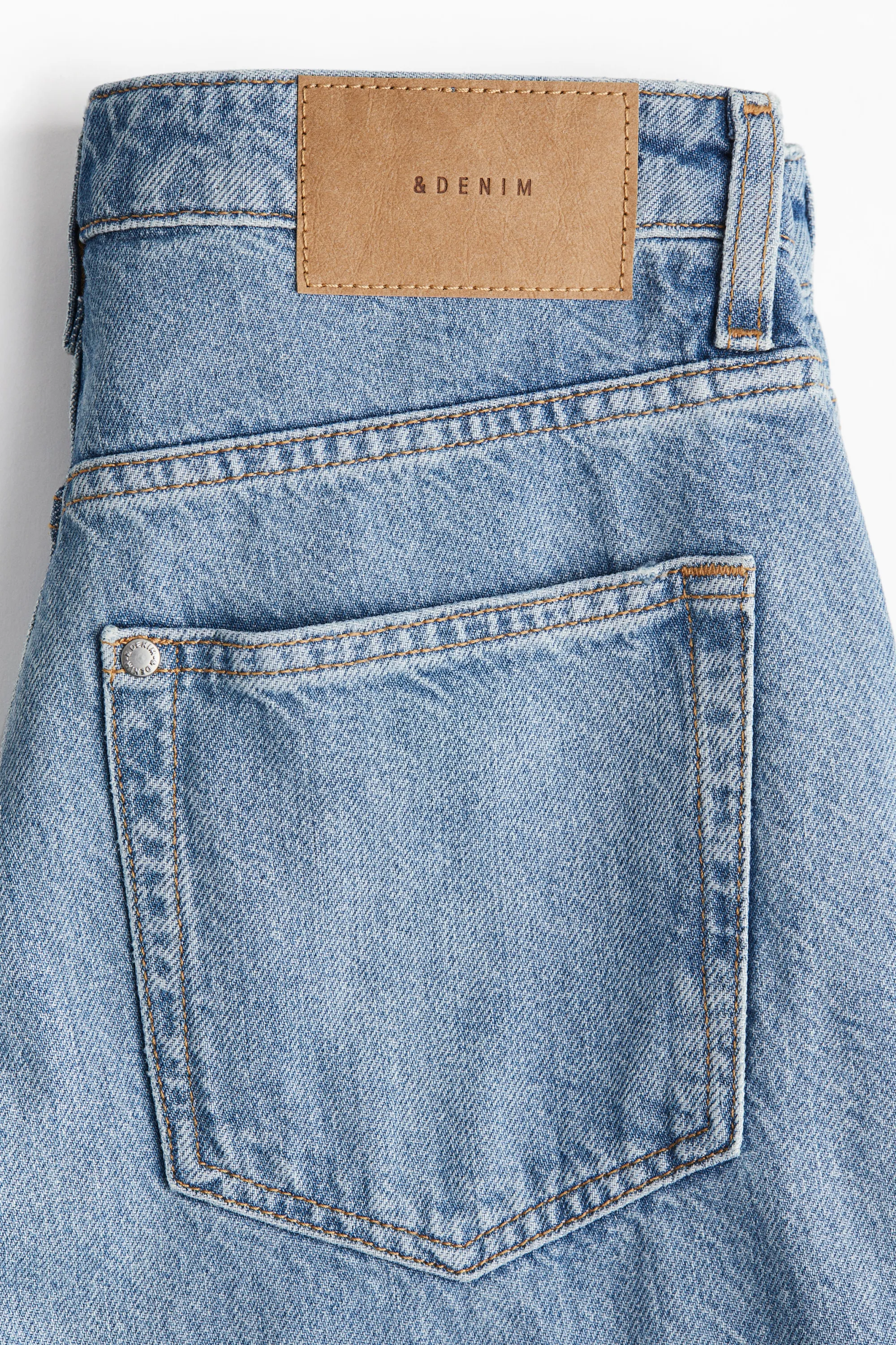 Straight High Jeans - Bleu denim clair