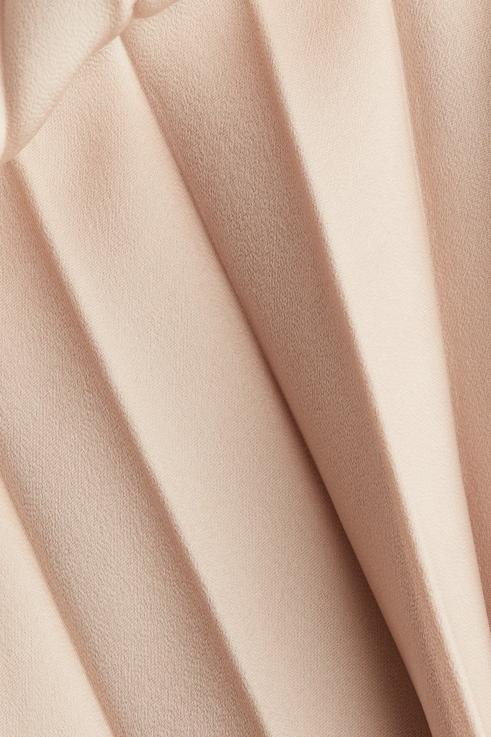 Jupe maxi plissée - Beige clair