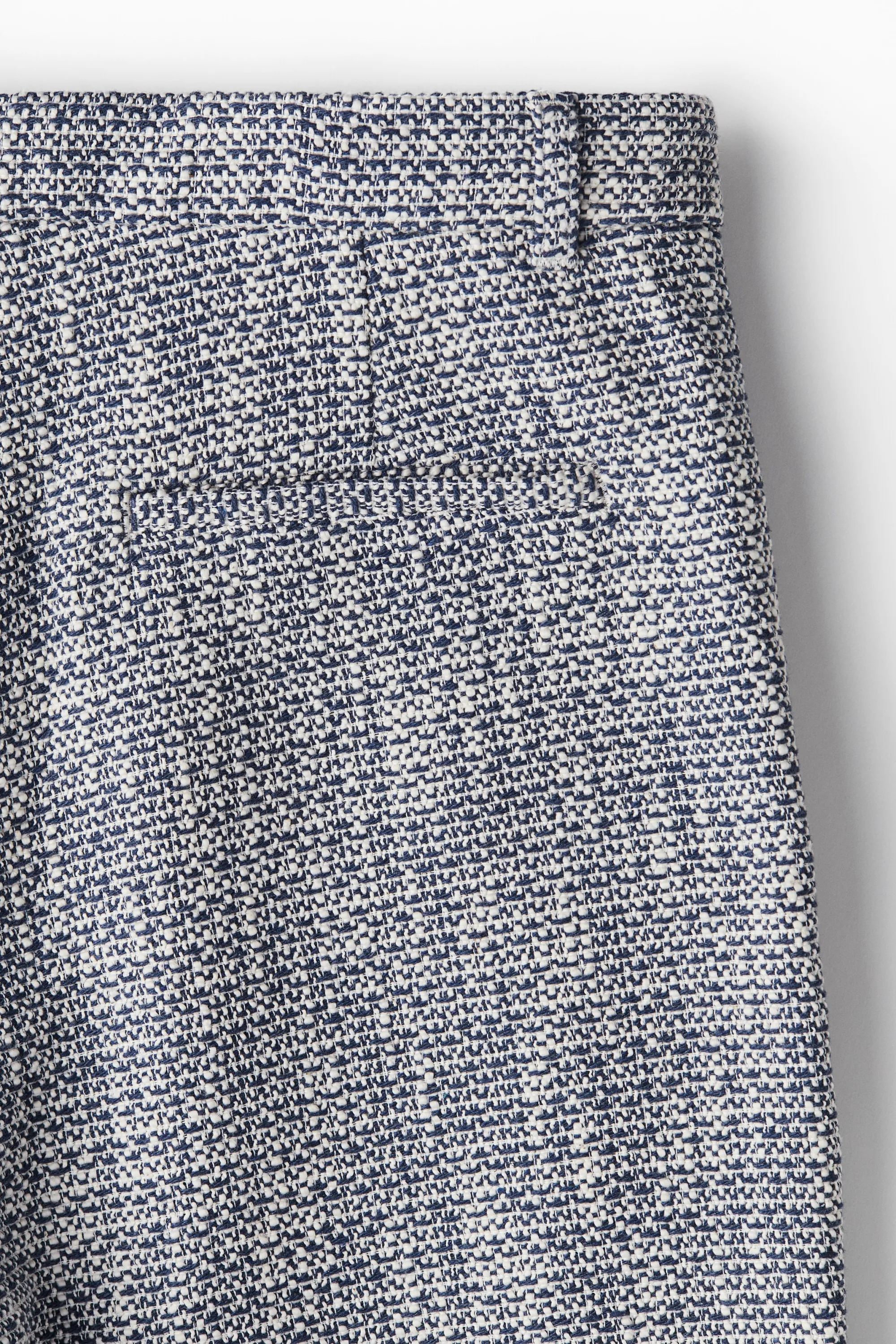 Short texturé Relaxed Fit - Bleu foncé/motif
