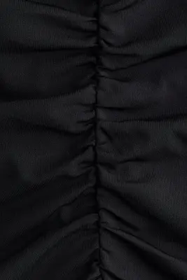 Robe asymétrique à effet drapé - Noir — photo 4