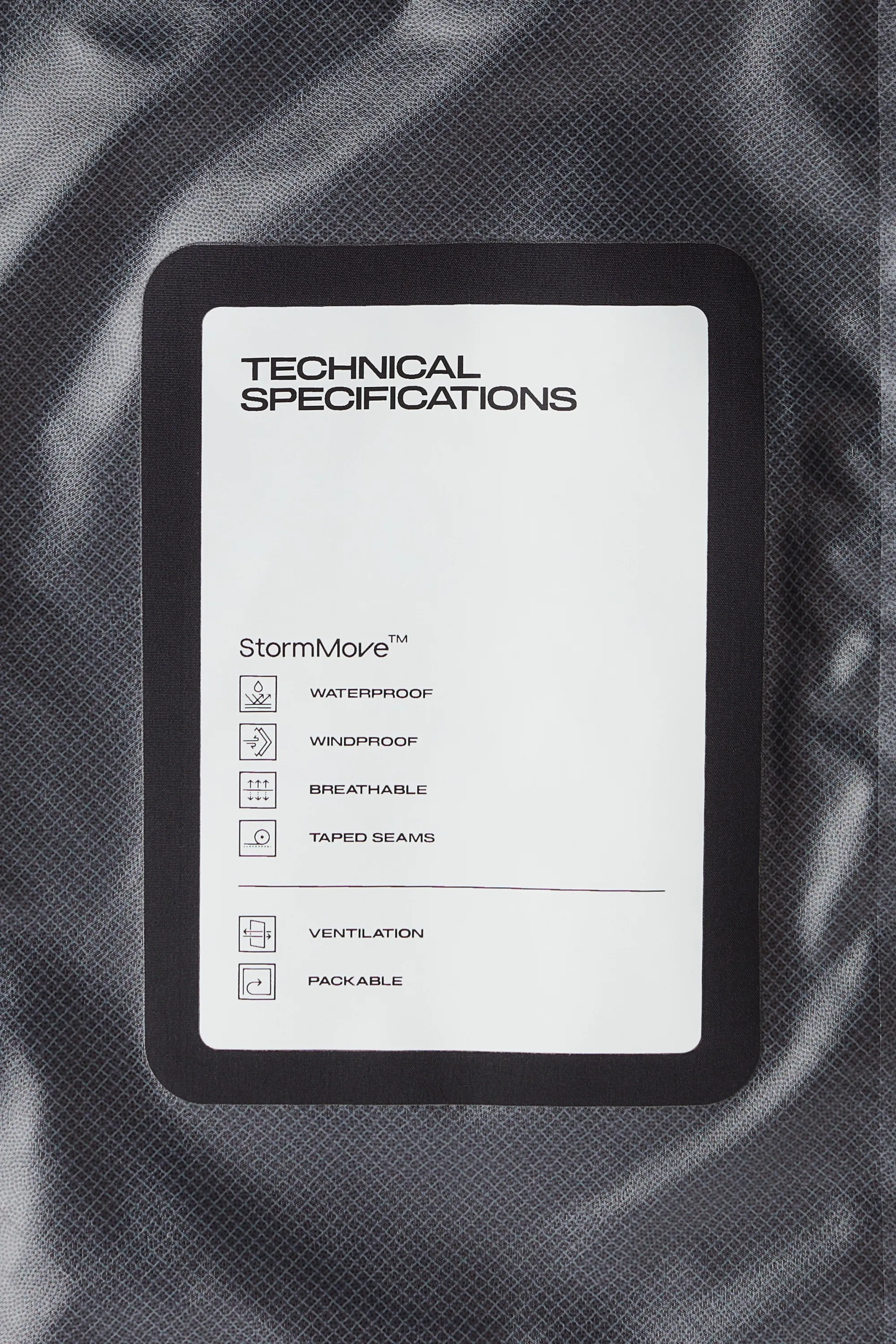 Veste de pluie Regular Fit StormMove™ - Noir