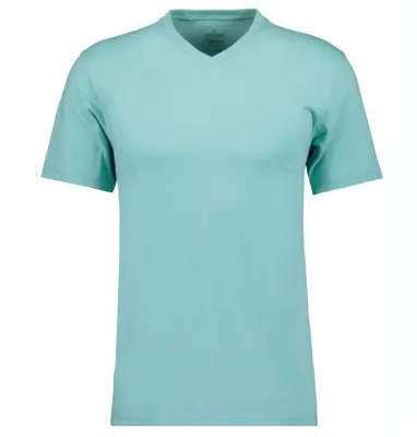 RAGMAN TEE SHIRT COL V GRANDE LONGUEUR Vert pâle — photo 2
