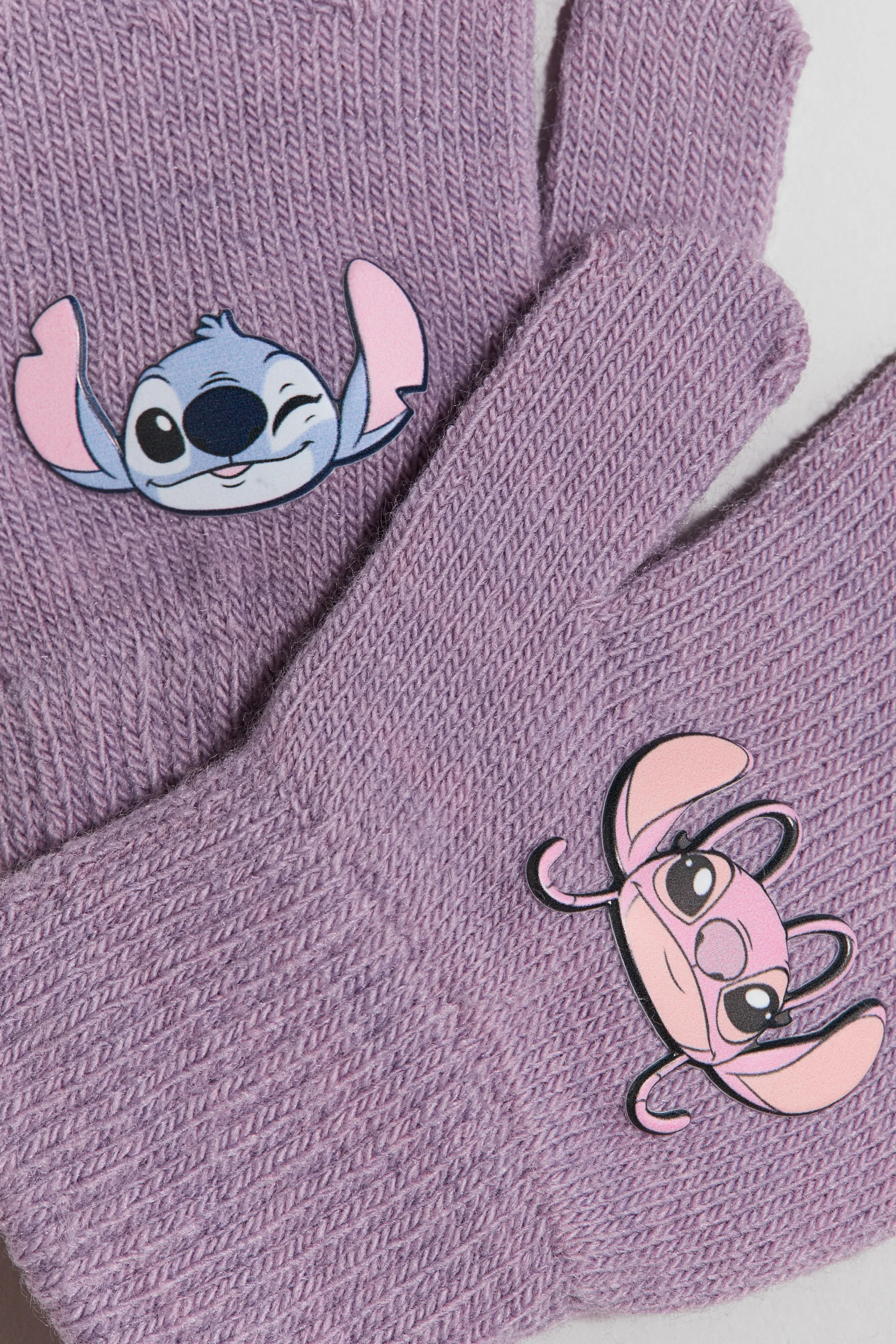 Gants avec application - Lilas/Lilo et Stitch