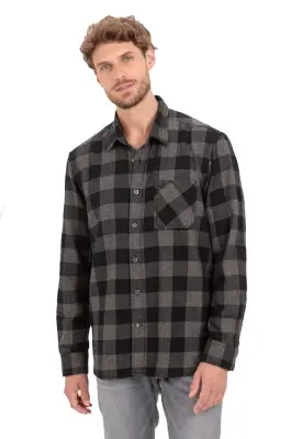 CAMEL ACTIVE CHEMISE CARREAUX Noir Gris — photo 3