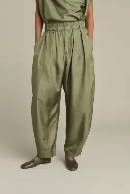 PANTALON VERNON VERT DE GRIS — photo 3