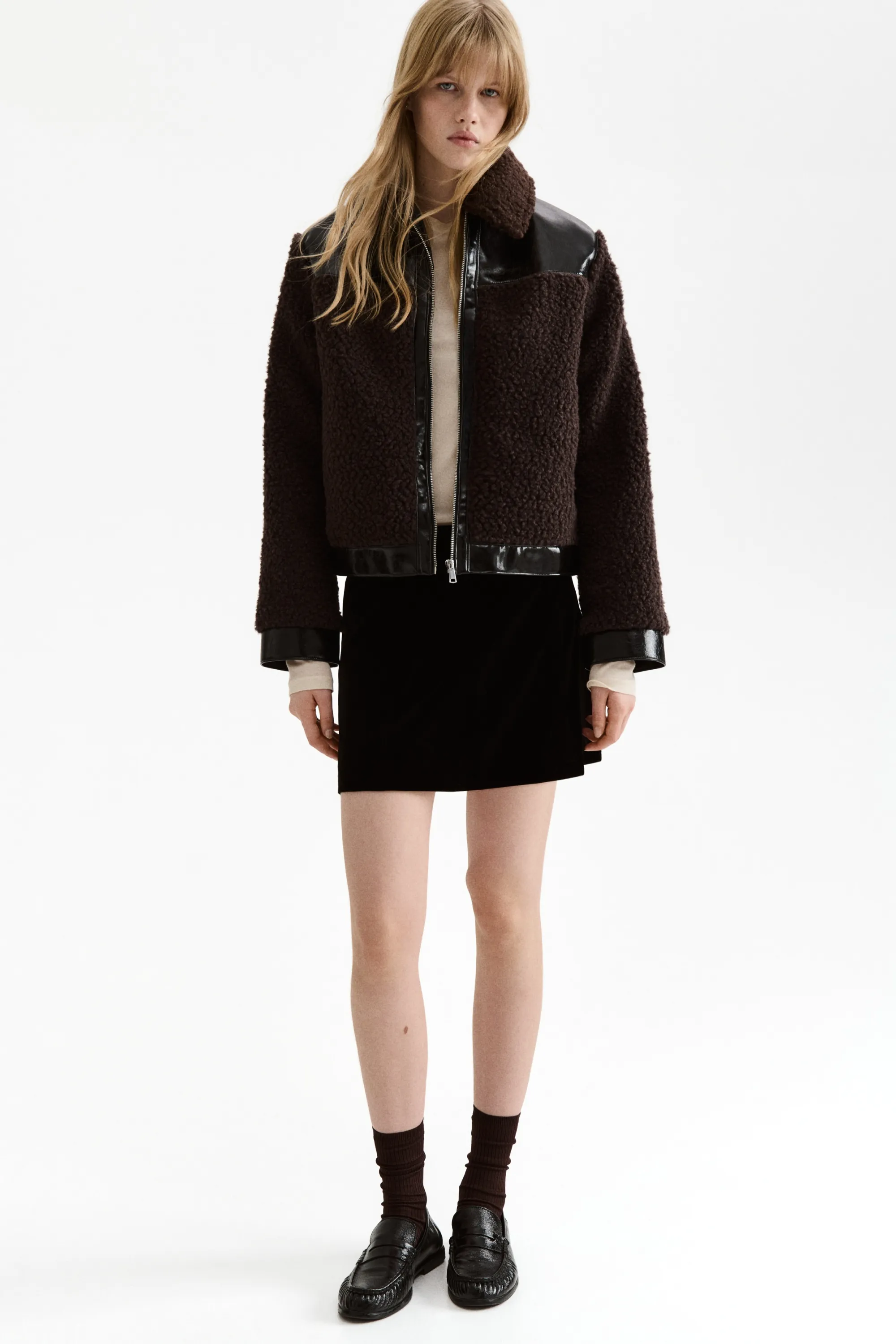 Veste en tissu Teddy bear - Marron foncé
