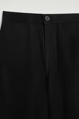 PANTACOURT LARGE EN DENIM - NOIR — photo 4