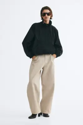 Veste oversize en nylon - Noir — photo 1