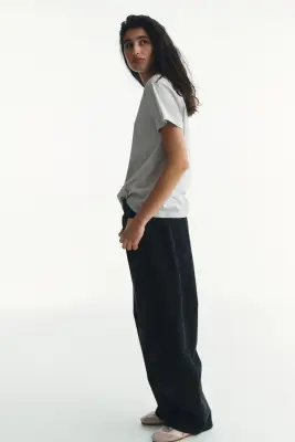 T-shirt en coton - Gris clair chiné — photo 1