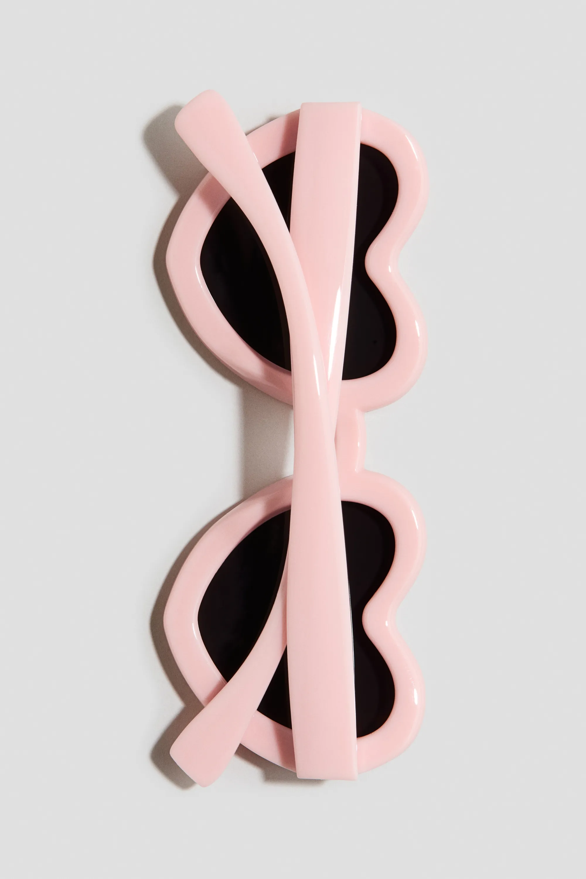 Lunettes de soleil cœurs - Rose clair