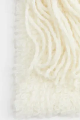 Écharpe en mohair mélangé - Crème — photo 2