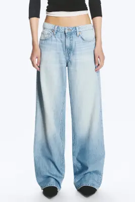 Jean jambe large taille basse Ample - Kimberley Blue - Bleu clair — photo 1