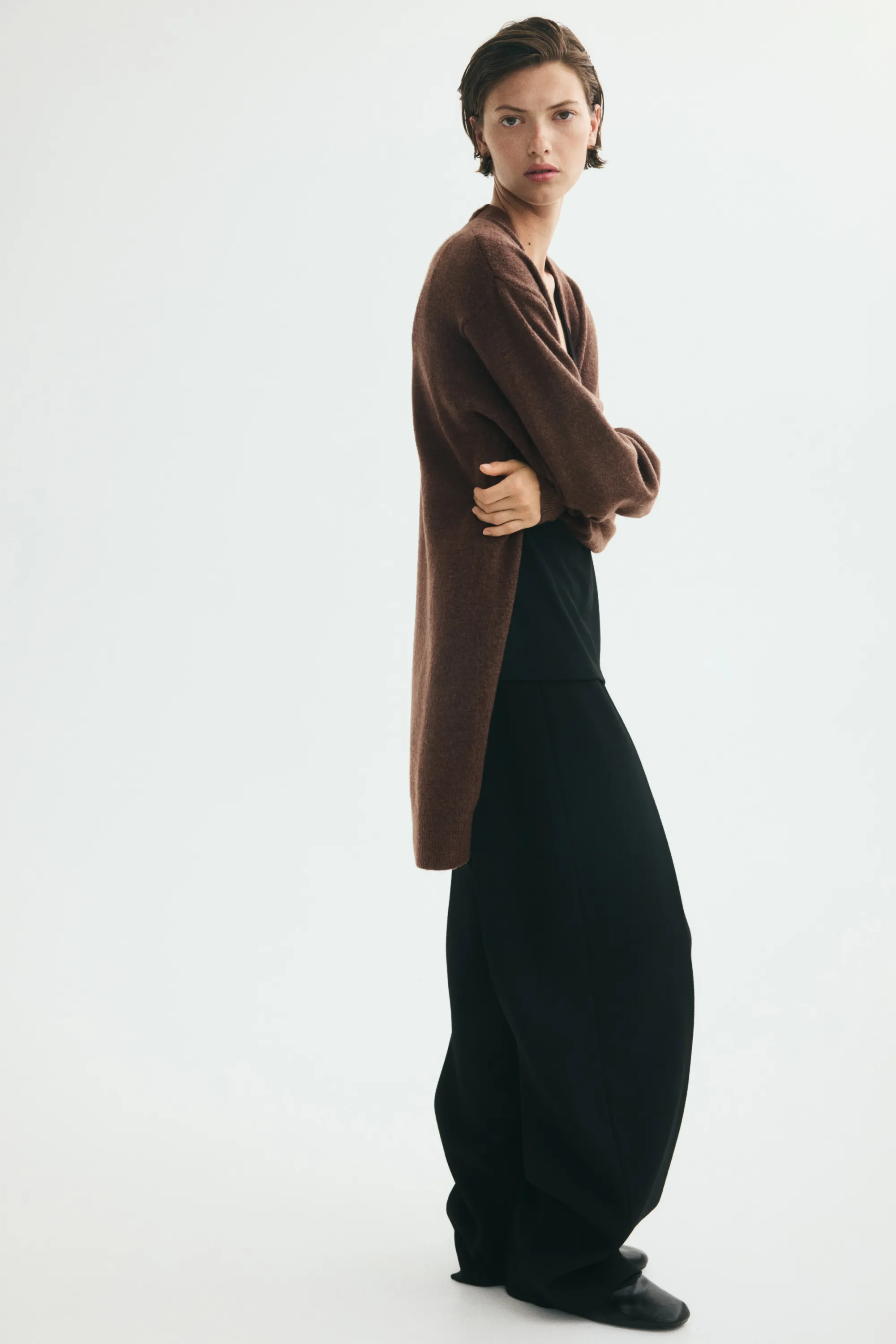 Gilet long - Taupe foncé