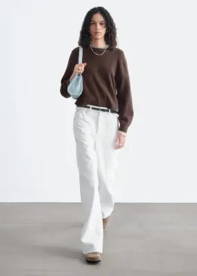 Pull en maille - Marron foncé — photo 1
