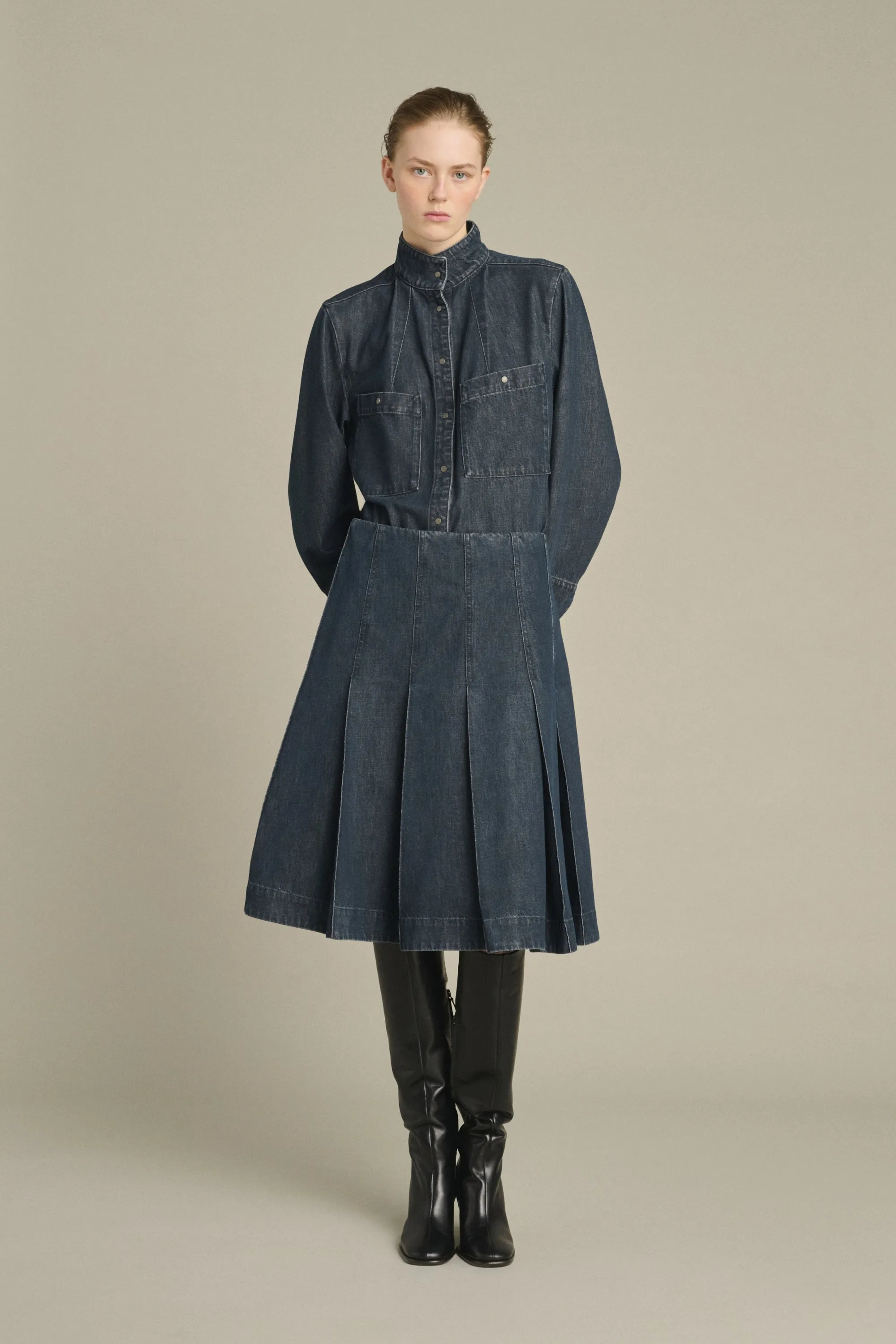 JUPE KLEA BLEU GRIS