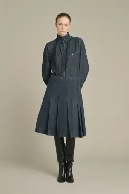 CHEMISE LESLIE BLEU GRIS — photo 4