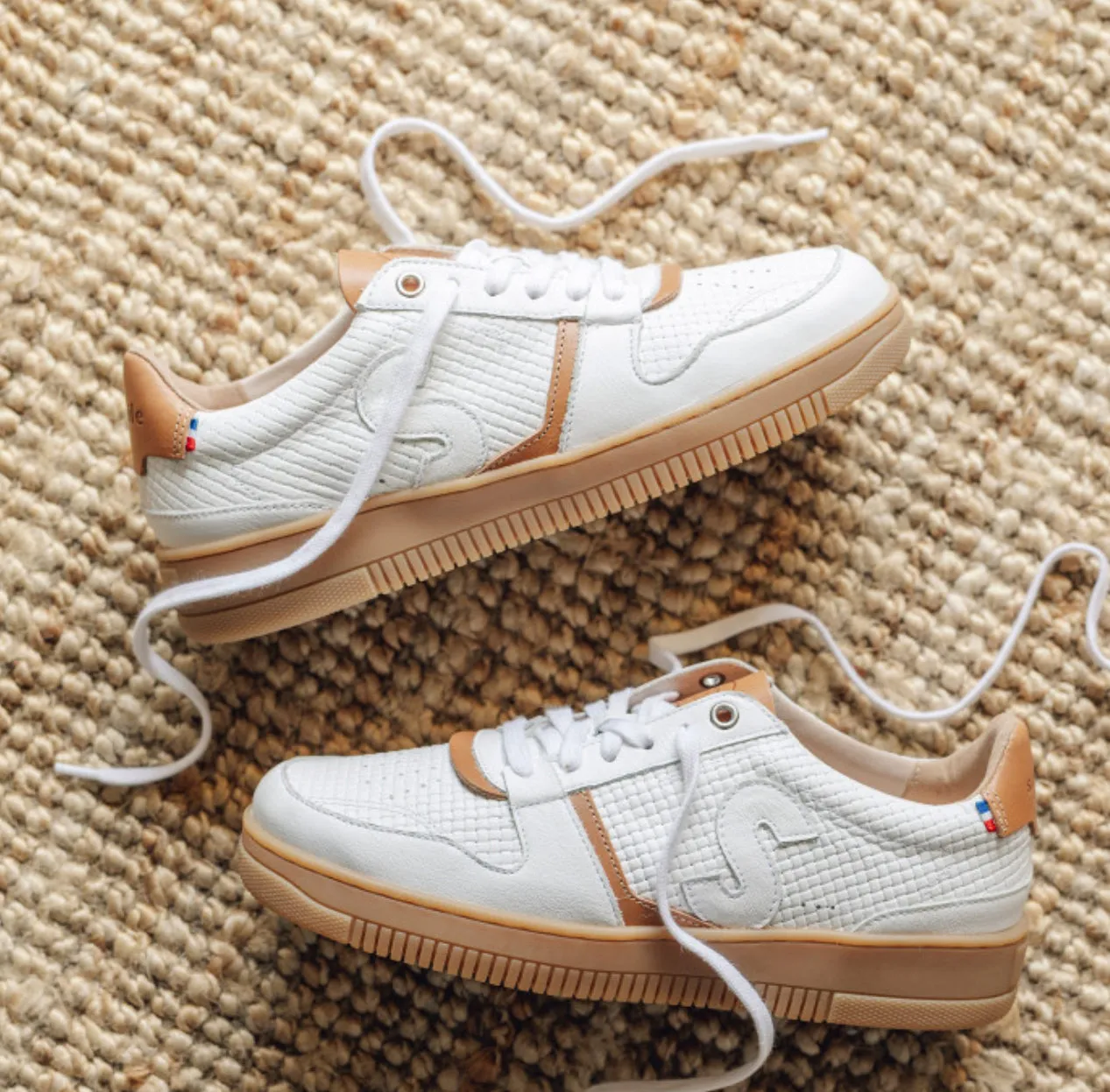 Baskets Bellis Blanc Tressé