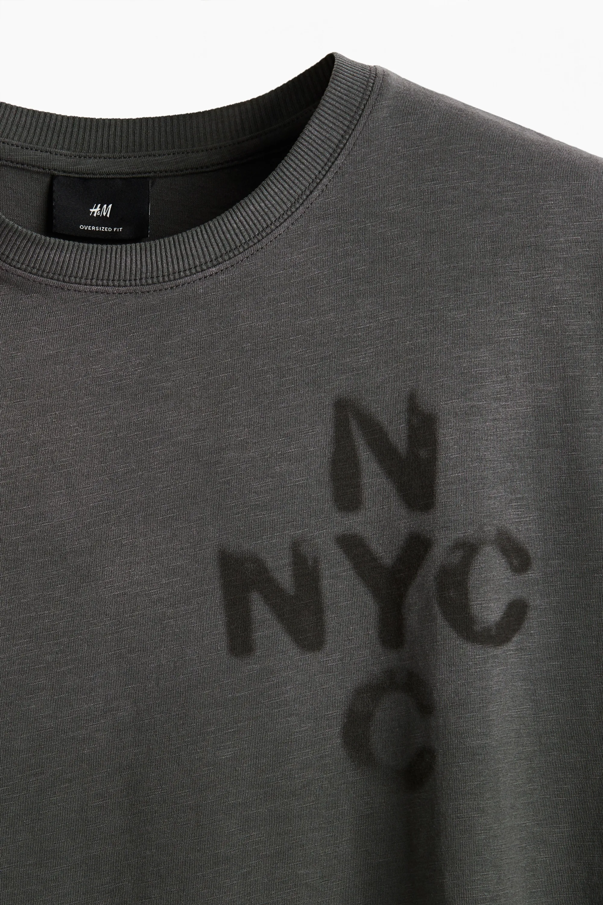 T-shirt Oversized Fit - Gris délavé/NYC