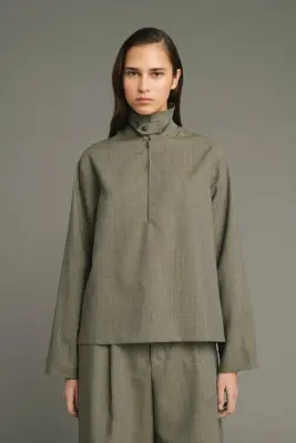 BLOUSE JESSIE VERT DE GRIS — photo 4