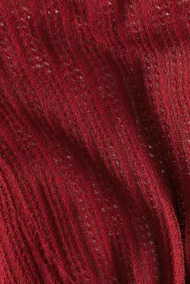 Robe de plage à encolure bateau - Rouge foncé — photo 4