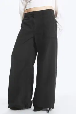 Pantalon bouffant cordon de serrage - Gris foncé — photo 3