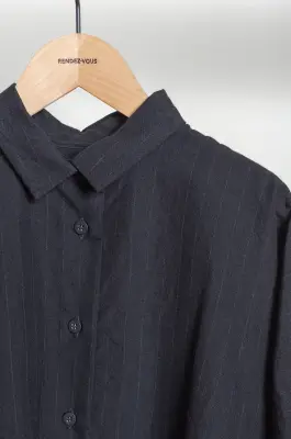 Bergfabel – TINA SHIRT BFWSH82/ 505 – BLACK STRIPE — photo 8
