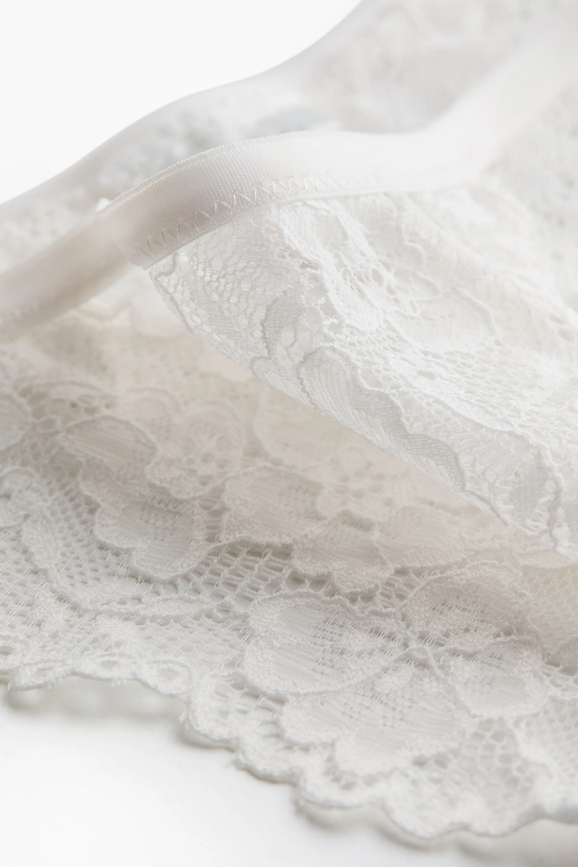 Lot de 3 strings Tanga en dentelle - Blanc