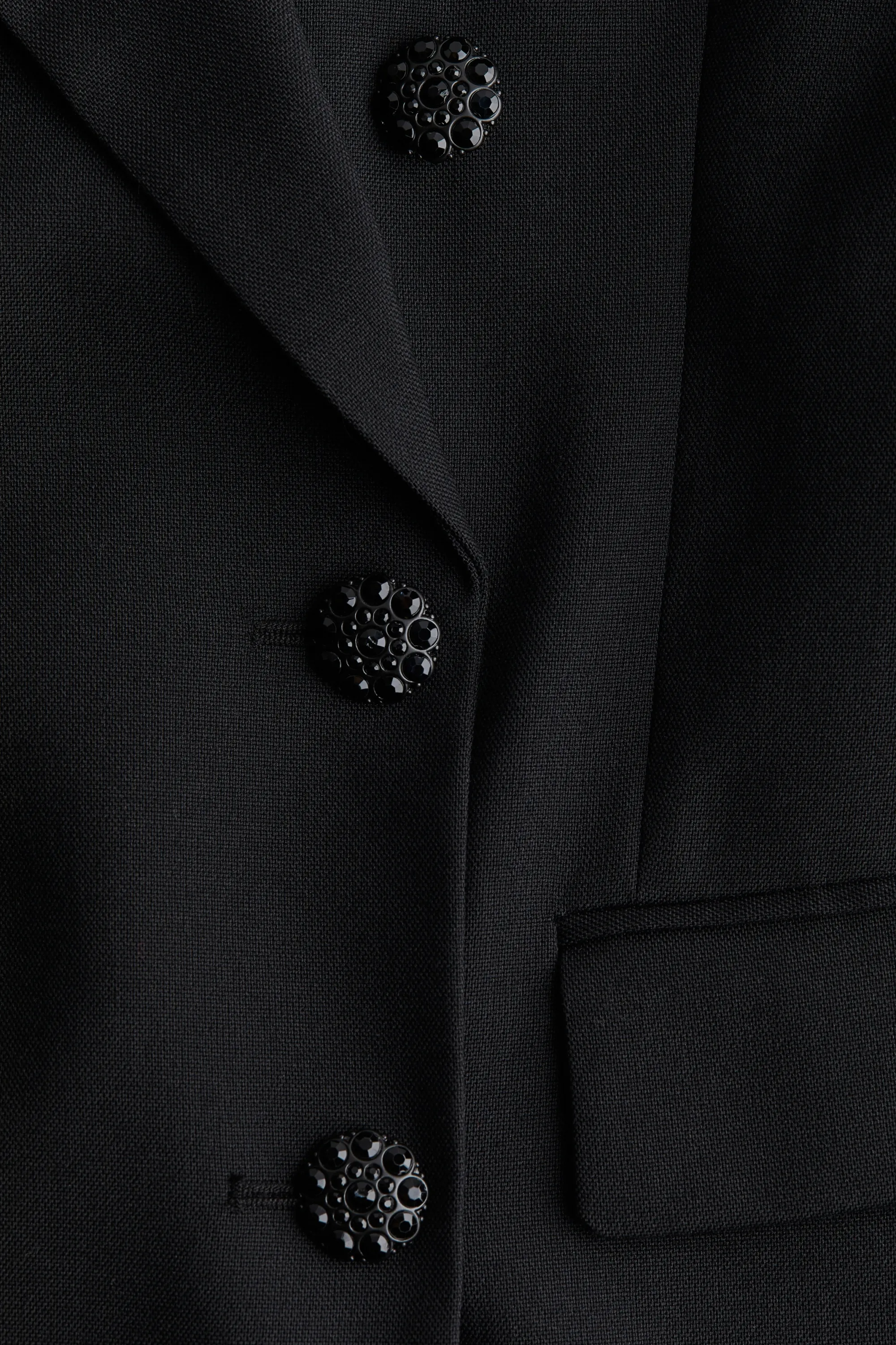 Blazer avec boutons à strass - Noir