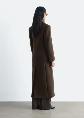 Long Wool Coat - Taupe foncé — photo 4