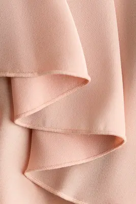 MAMA Robe en jersey romanite avec jupe en satin - Rose poudré — photo 5