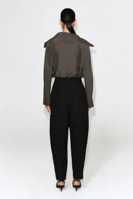 PANTALON BALLON À PLIS - NOIR — photo 4