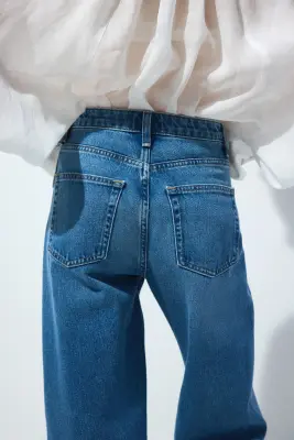 Barrel High Waist Jeans - Bleu denim — photo 3