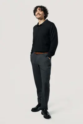 Le pull col polo - Noir — photo 4