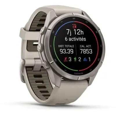 Garmin Fenix 9 Pro InReach amoled 43mm Sapphire Titane bracelet gris cendré/grès foncé 010-04335-81 — photo 3