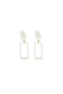 Boucles D'Oreilles Melouan Ecru — photo 2