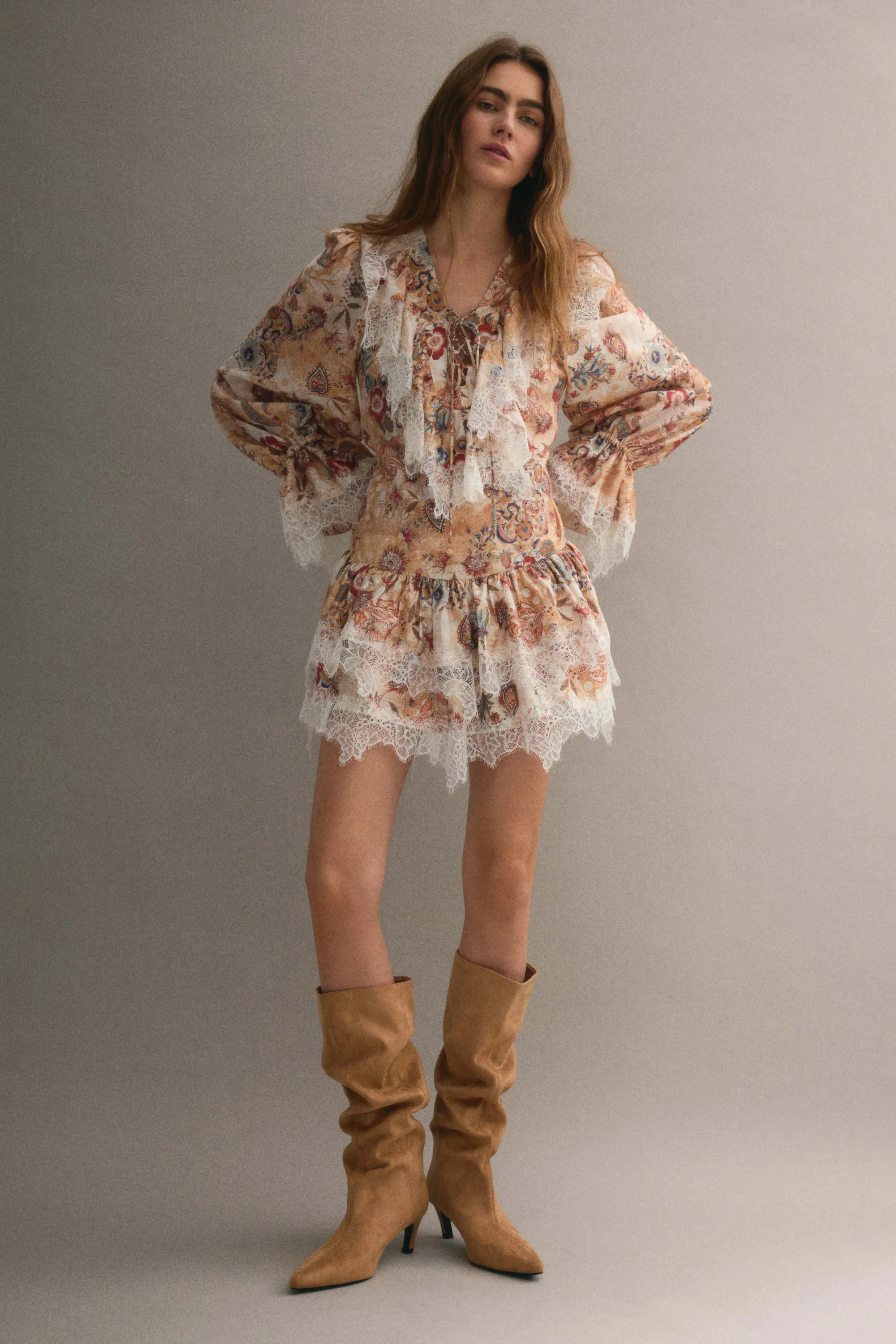 Bottes à bout pointu - Beige