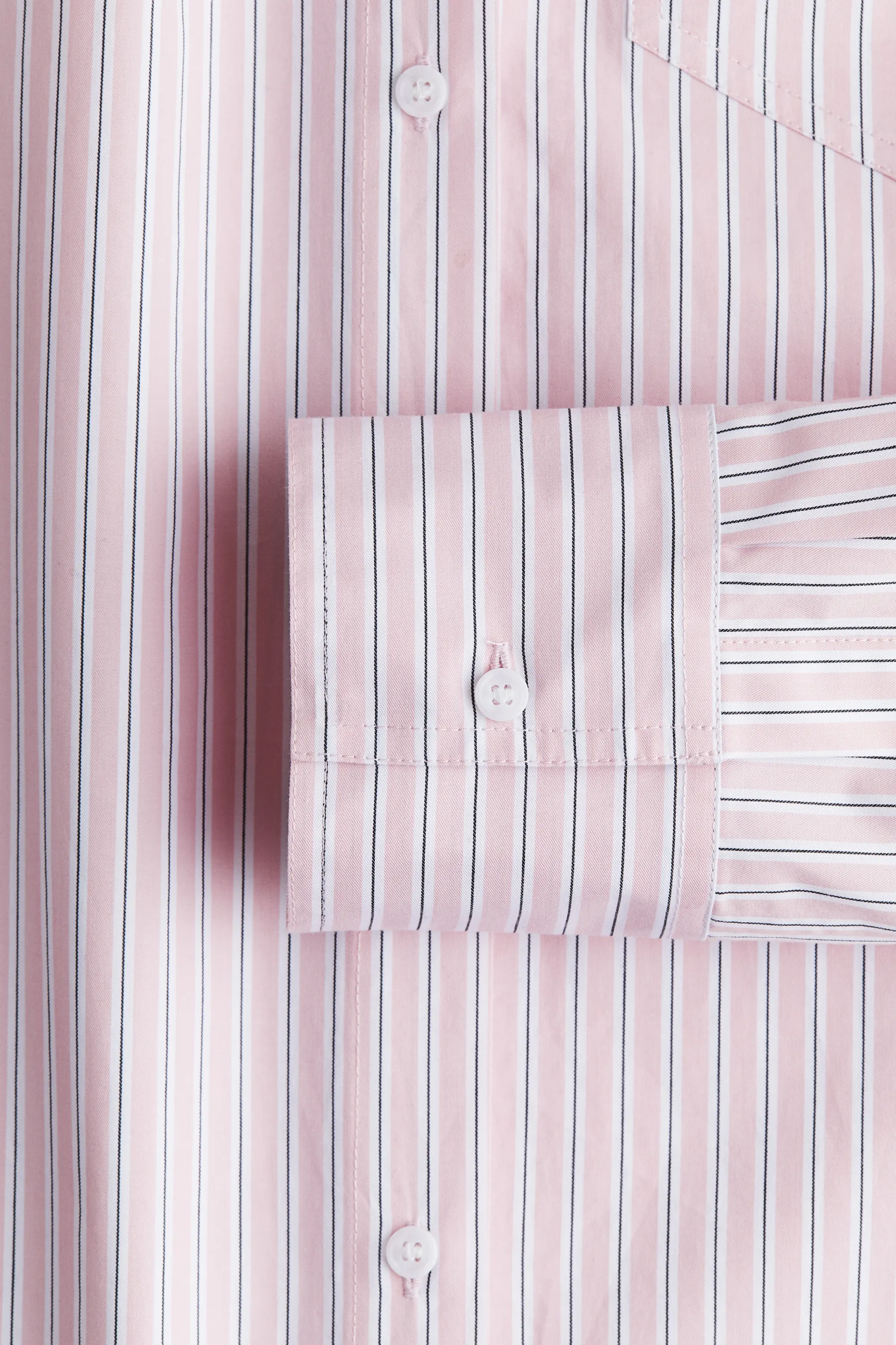 Robe chemise avec ceinture à nouer - Rose clair/rayé