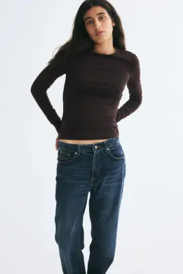 Top en coton Supima® - Marron foncé — photo 1