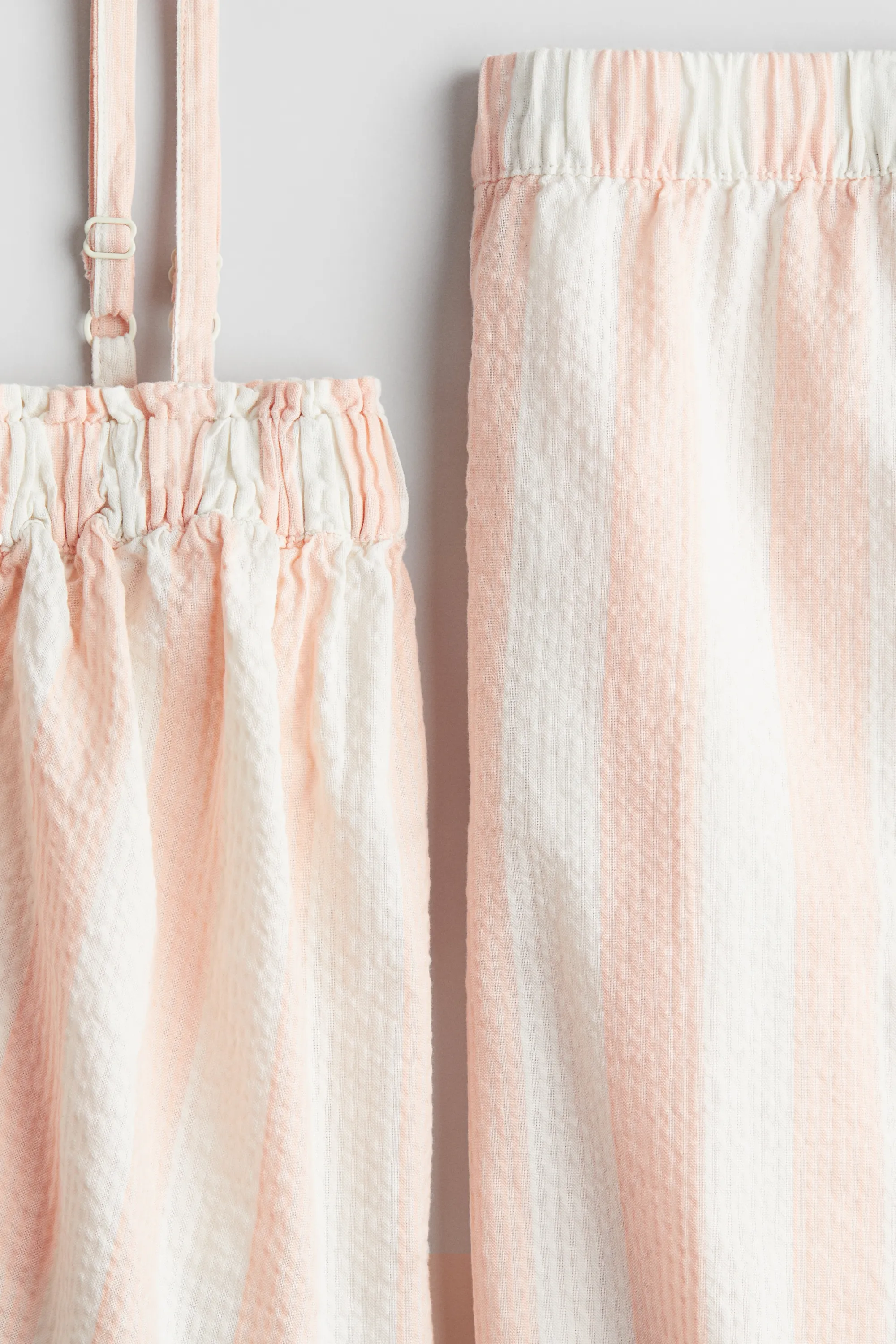 Ensemble 2 pièces avec top et pantalon - Pêche clair/rayé