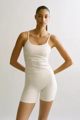 Short cycliste avec poche SoftMove™ - Ivoire — photo 1
