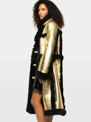 Manteau Lunar Cuir Shearling — photo 5