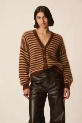 Gilet Alvaro Cognac Chiné Blush Chiné — photo 2