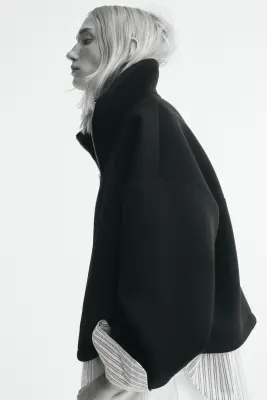 Veste en scuba avec cordon de serrage - Noir — photo 2