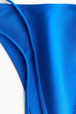 Bas de maillot string Tanga à nouer - Bleu vif — photo 4