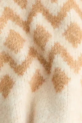 Pull en maille jacquard - Beige/motif — photo 3