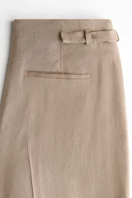 Pantalon chic en lin mélangé - Taupe ancien — photo 4