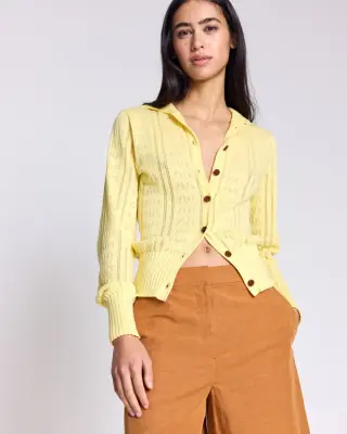 Cardigan Melissa jaune — photo 1