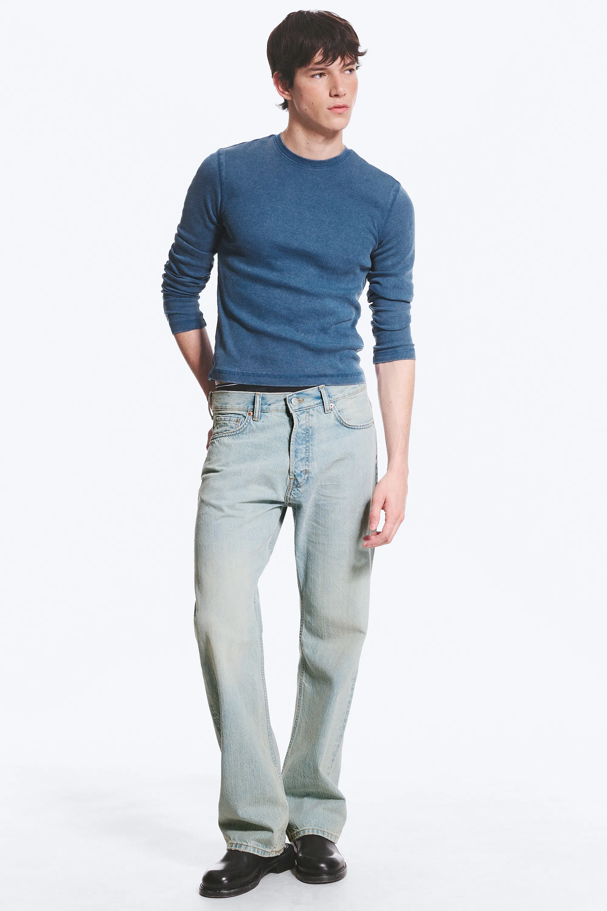 SPACE JEAN TAILLE MI-HAUTE COUPE DROITE DÉCONTRACTÉE - Blaze Blue - Bleu clair
