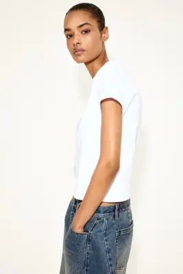 T-shirt ajusté - Blanc — photo 2
