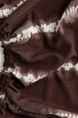 Robe de plage avec cordons de serrage - Marron foncé/batik — photo 4